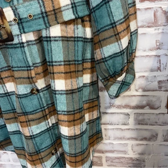 Entro Green Brown Utility Jacket large - Picture 3 of 8